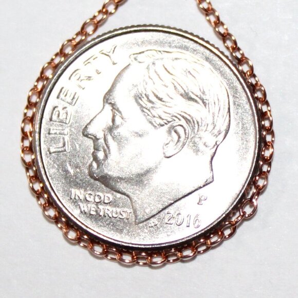 Sterling Silver LA Disney Floral Rose Gold Tone Minimalist Necklace - Picture 4 of 8